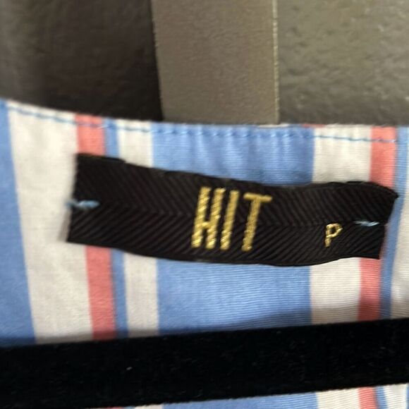 HIT blue and white striped cropped top S - Picture 2 of 4